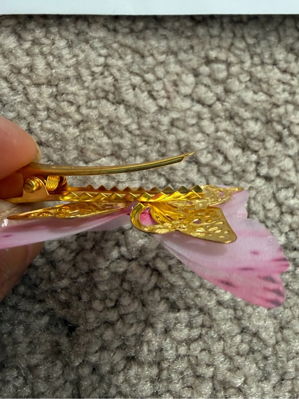 NWOT Aratta Silent Journey-Butterfly Hair Clips Set - Pastel Pink, Purple & Blue